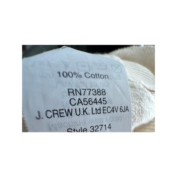 J Crew Womans S Boyfriend Sweater V-Neck 100% Cotton Cream Pullover Winter White - Picture 7 of 7